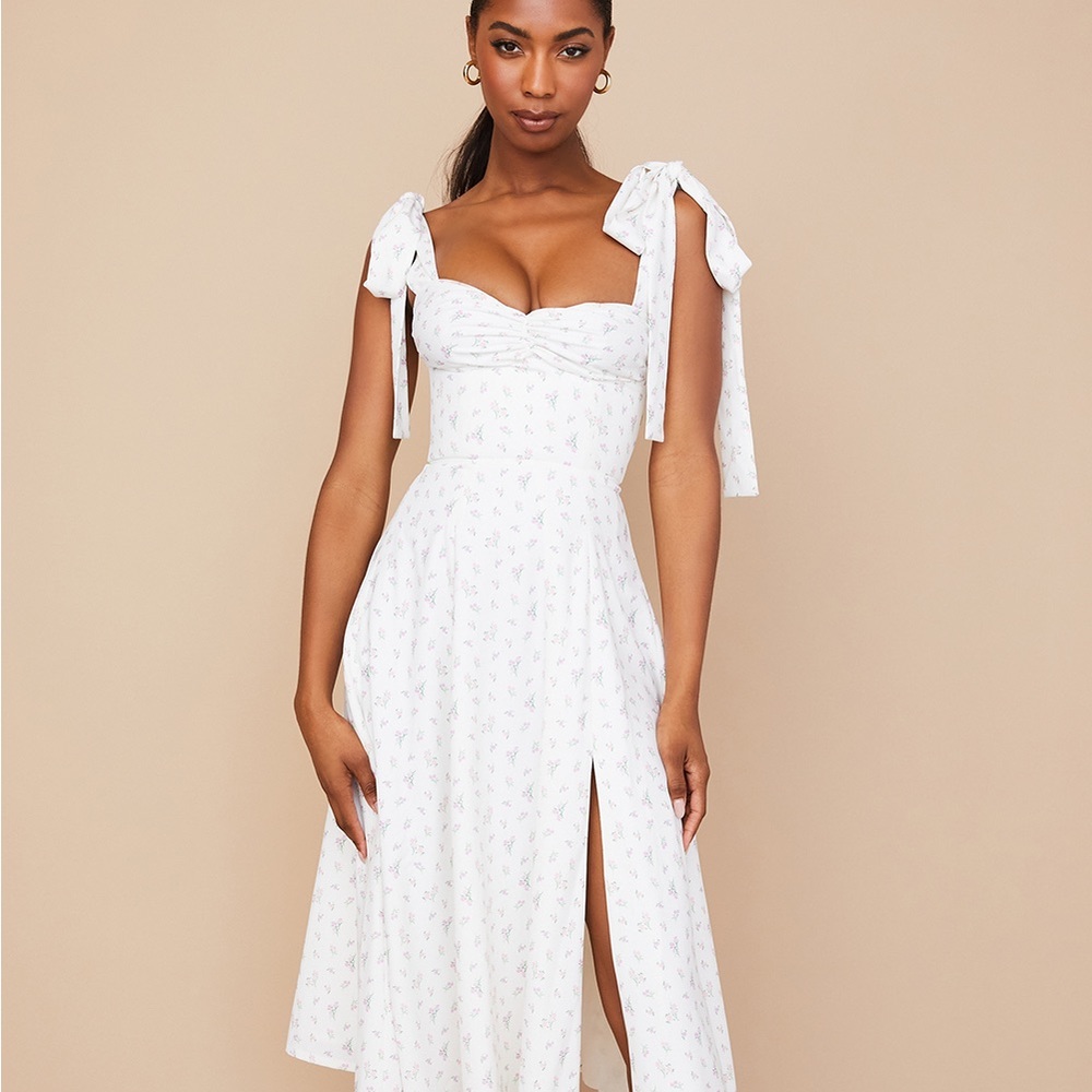 House of CB Alicia White Floral Midi Sundress - Picture 8 of 13